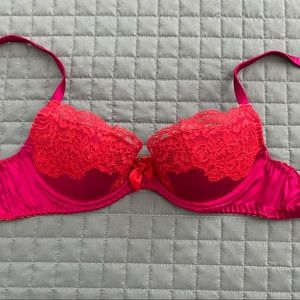 NWT Agent Provocateur red/hot pink lace bra NOVAH